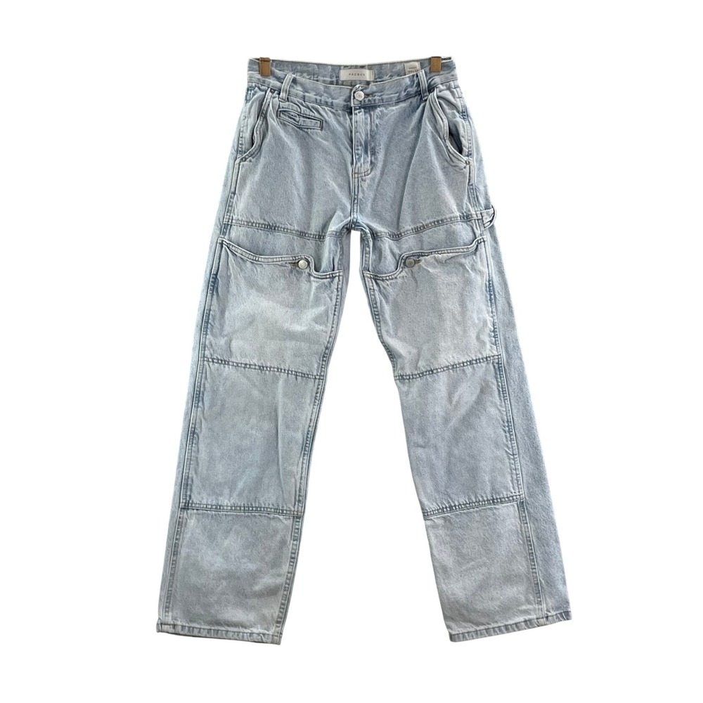 PacSun Baggy Carpenter Jeans Mens 30x31 Light Wash Blue Double‎ Knee Denim Pants